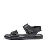 صندل چرم طبیعی مردانه کد z1 مشکی ساده