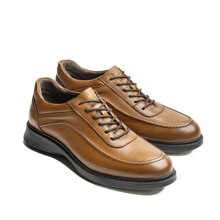 کفش کلاسیک شیک مردانه مدل v10 رنگ گردویی